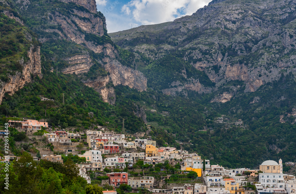 Road to Positano, Amalfi coast, Italy