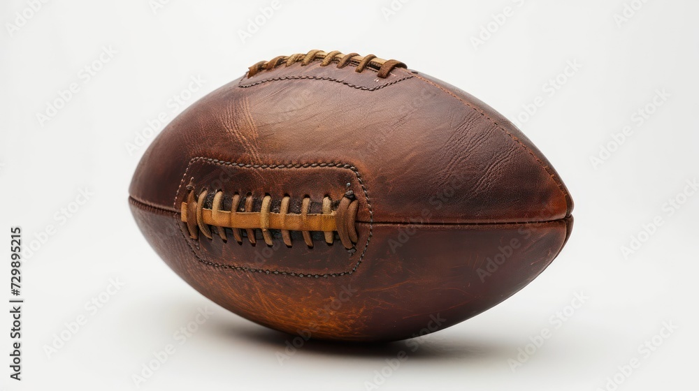 American football on a white background American football on a white background