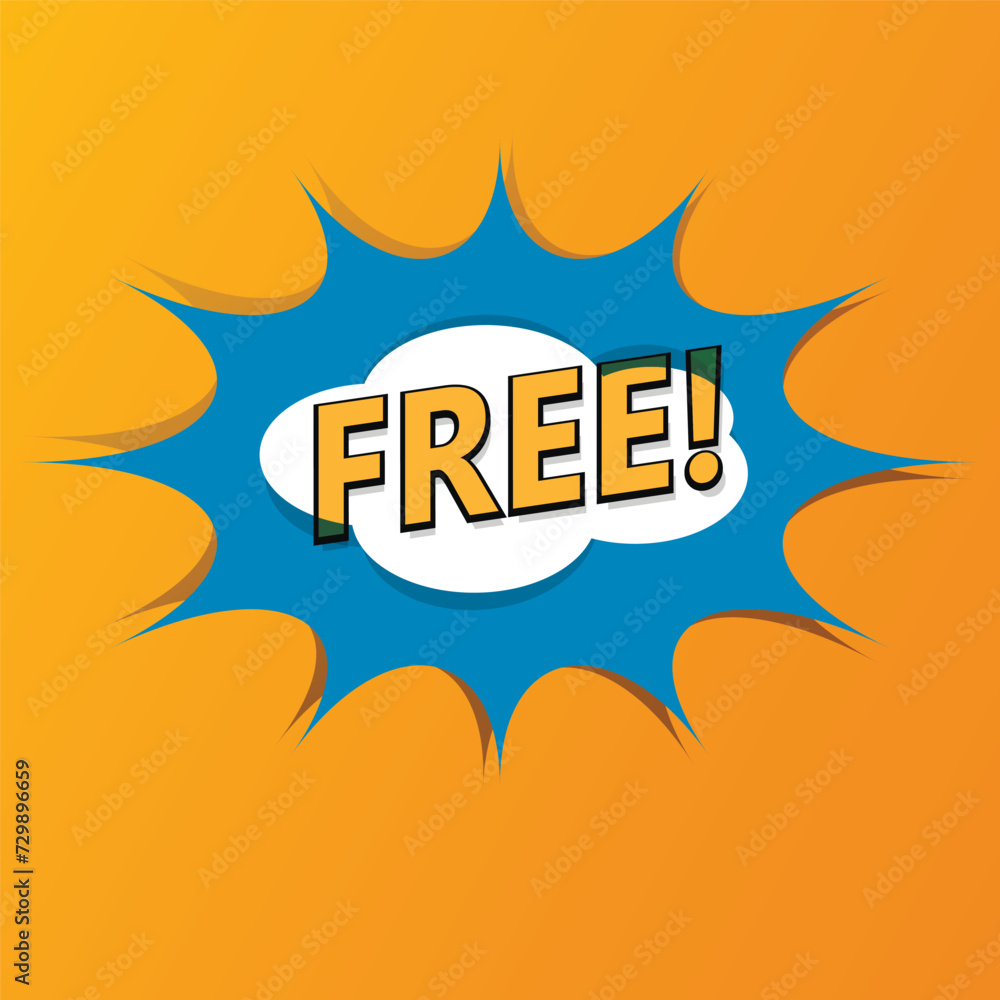 Sticker free sale. Vector Sticker free sale. Vector