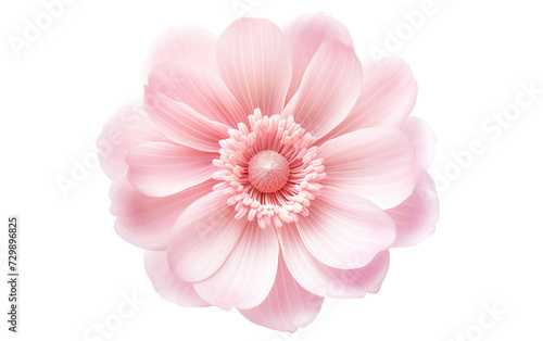 Anemone pink flower on a White or Clear Surface PNG Transparent Background.
