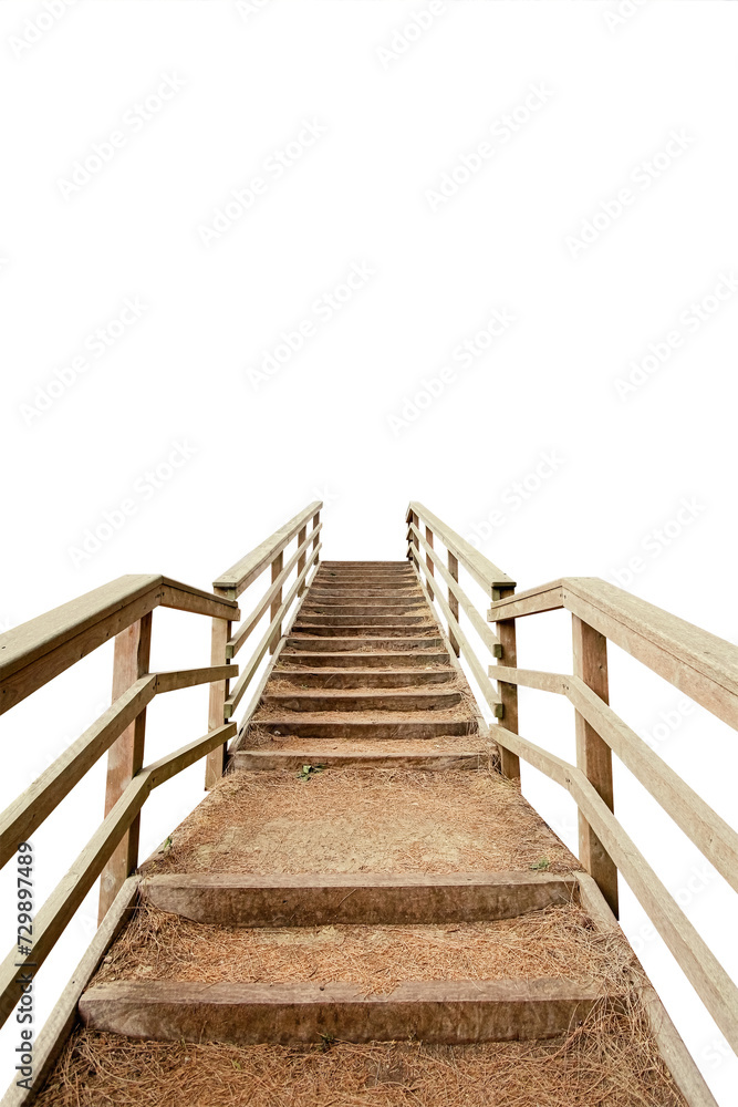 Outdoor wooden stairway isolated png Outdoor wooden stairway isolated png