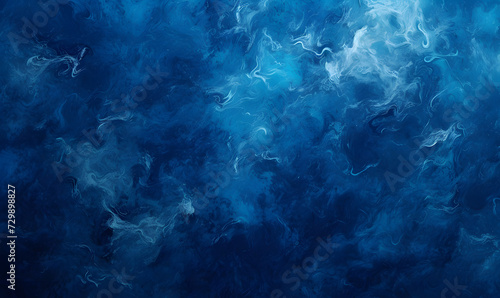Paint navy blue color grunge trendy holographic texture, Generative AI  photo