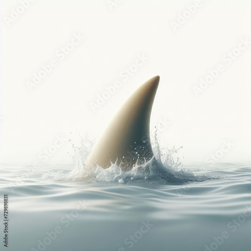 shark fin in water