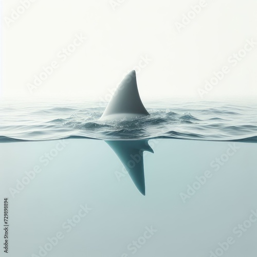 shark fin in water © Deanmon