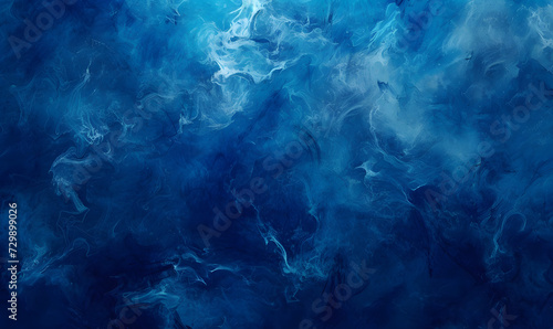 Paint navy blue color grunge trendy holographic texture, Generative AI  photo