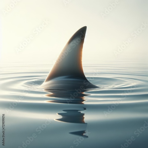 shark fin in water © Deanmon