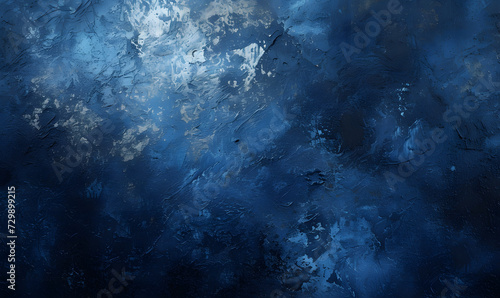Paint navy blue color grunge trendy holographic texture, Generative AI 