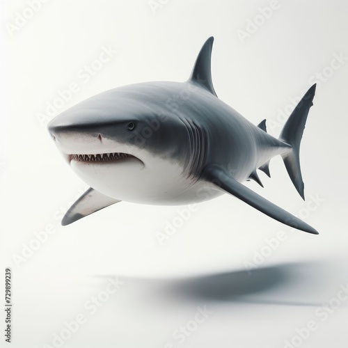 shark isolated on white