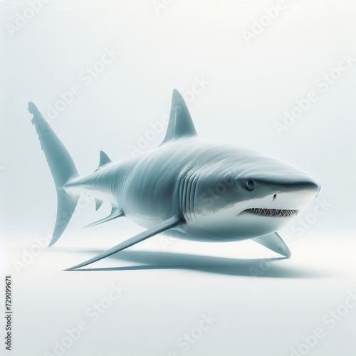 shark isolated on white