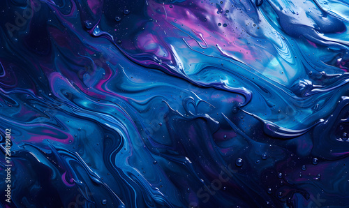Paint navy blue color grunge trendy holographic texture  Generative AI 