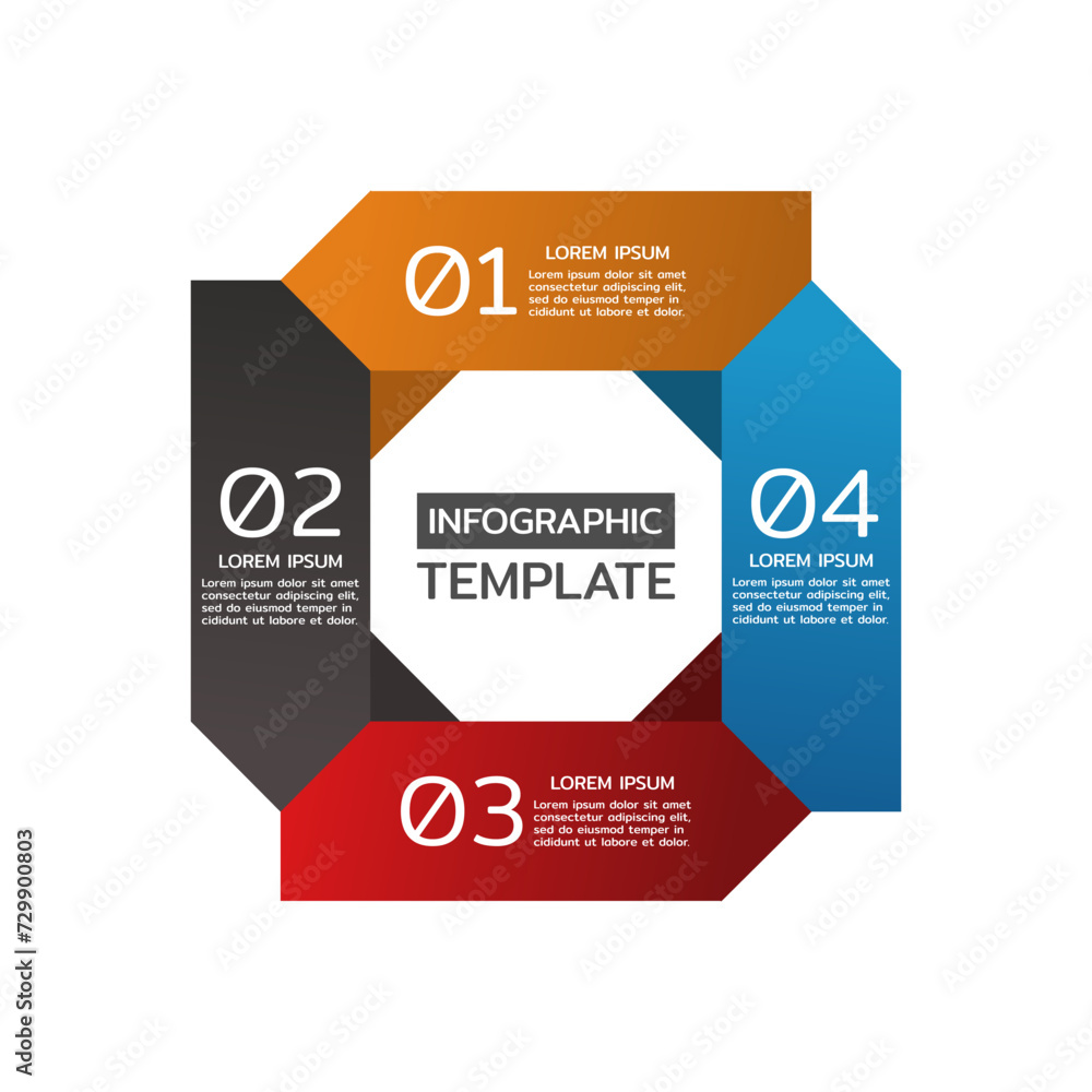 Circular scheme with 4 round paper white elements. Concept of cyclic business process with icons and 4 stages. Minimal infographic design template. Circular scheme with 4 round paper white elements. Concept of cyclic business process with icons and 4 stages. Minimal infographic design template.
