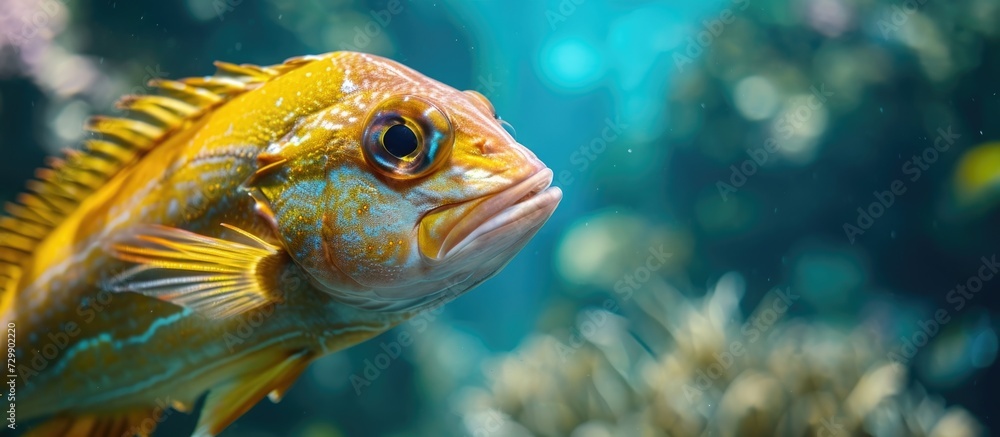 Underwater fish close-up photography of marine life. Underwater fish close-up photography of marine life.