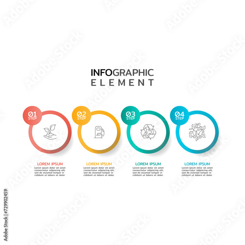 Vector Infographic label design with icons and 4 options or steps. Infographics for business concept. Can be used for presentations banner, workflow layout, process diagram, flow chart, info graph