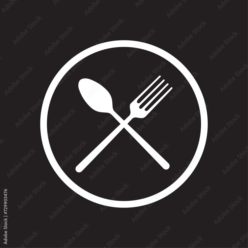 vector spoon and fork icon vector spoon and fork icon