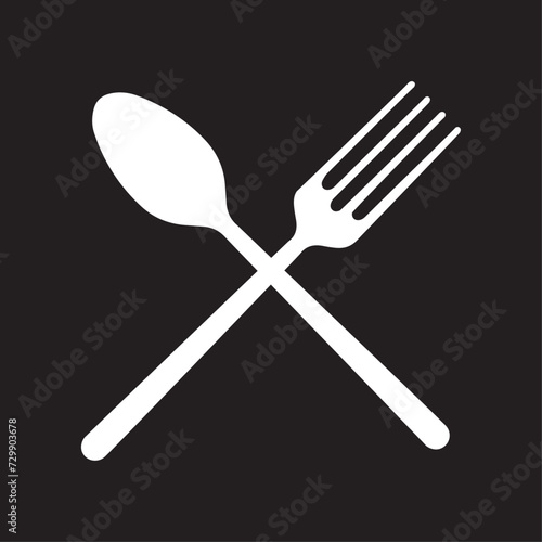 vector spoon and fork icon