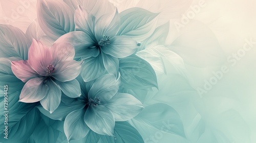 Abstract floral patterns with soft gradients  symbolizing natural beauty