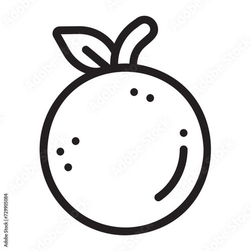 tangerine line icon
