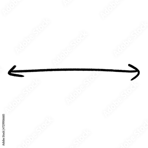 Black Arrow Line Two Way Or Double Arrow Sketch Arrow Line Element