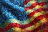 Fourth of July Flag A Colorful Celebration of American Pride Generative AI