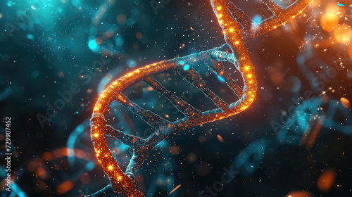 Picture a mesmerizing scene of a glowing DNA helix, symbolizing the essence of modern medical treatments