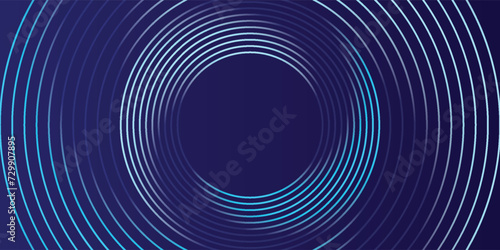 Abstract blue background with glowing curved lines. Shiny blue swirl curve lines design. Spiral lines. Geometric oval pattern. Futuristic technology concept.