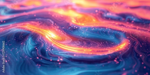 Pink and Blue Waves of Light A Colorful and Vibrant Image for Your Monthly Calendar Generative AI