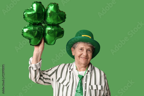 Senior woman in leprechaun ...