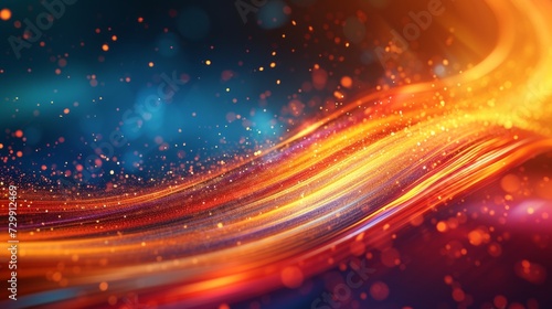 Dynamic Motion: A burst of vibrant lines and energetic colors capturing the e...