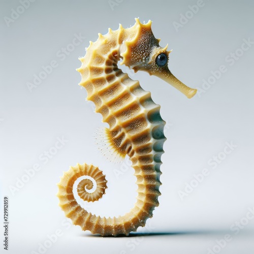 colorful seahorse on white