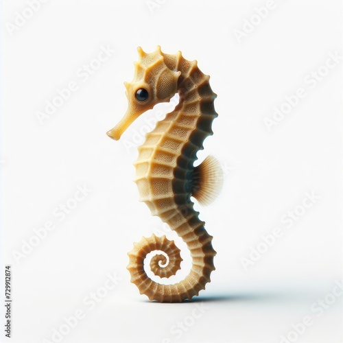 colorful seahorse on white