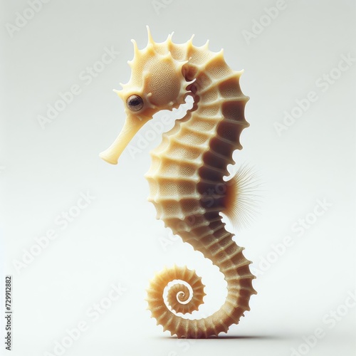 colorful seahorse on white