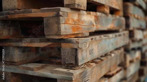 Industrial Wooden Pallets in Outdoor Storage