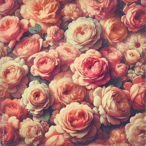 Pink roses background 