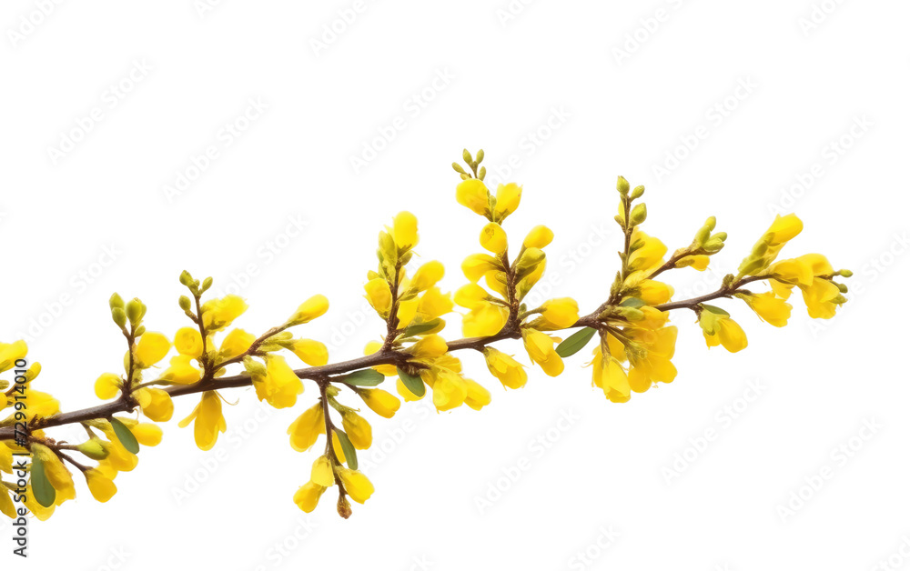 Gardens with Yellow Bush Flowers for a Bright Outdoor Oasis on a White or Clear Surface PNG Transparent Background.