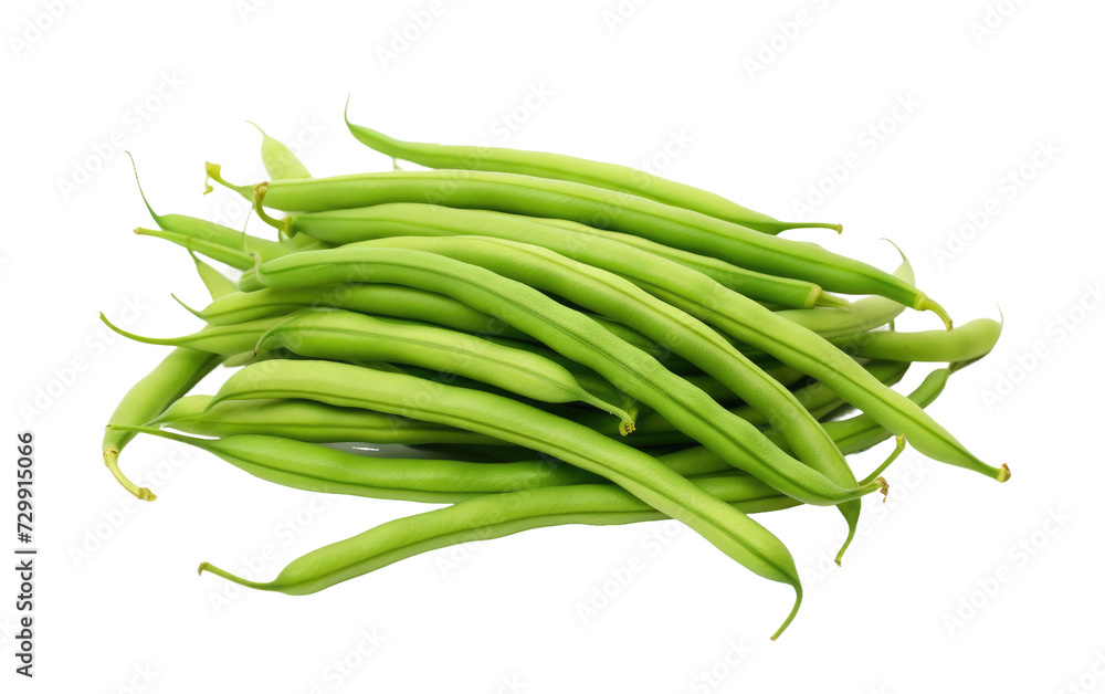 Bunch of Fresh Green Beans Exhibiting a Delicate and Elegant Appeal on a White or Clear Surface PNG Transparent Background. Bunch of Fresh Green Beans Exhibiting a Delicate and Elegant Appeal on a White or Clear Surface PNG Transparent Background.
