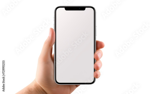 A Hand Embracing a Cell Phone, Bridging Gaps in Communication on a White or Clear Surface PNG Transparent Background.