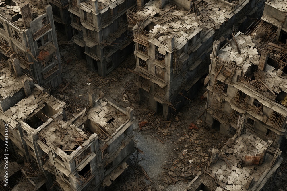 Destroyed City scene, Stop war, Ai Generated Destroyed City scene, Stop war, Ai Generated