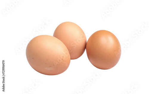 Admire the Beauty in a Set of Three Unique and Elegant Eggs on a White or Clear Surface PNG Transparent Background.