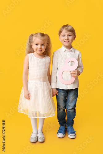 Cute little children with f...