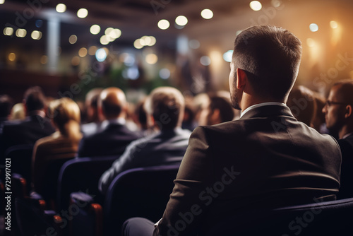 Audience in conference hall from behind © Pakhnyushchyy