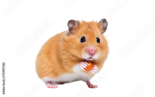 Cute Hamster, A Small Companion with a Giant Capacity for Love on a White or Clear Surface PNG Transparent Background.
