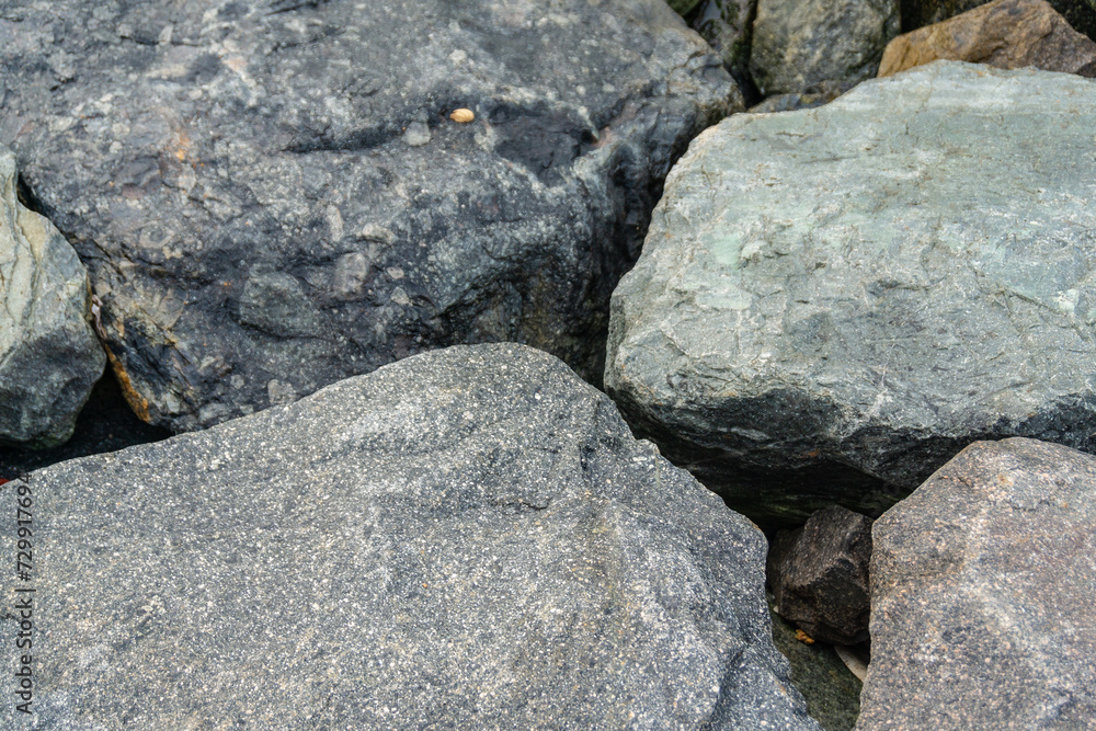 photo of granite rocks on the beach, nature, rocks background, rocks on the beach afternoon