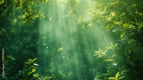 Enchanted Forest Whispers: Layers of lush greenery and dappled sunlight creat...