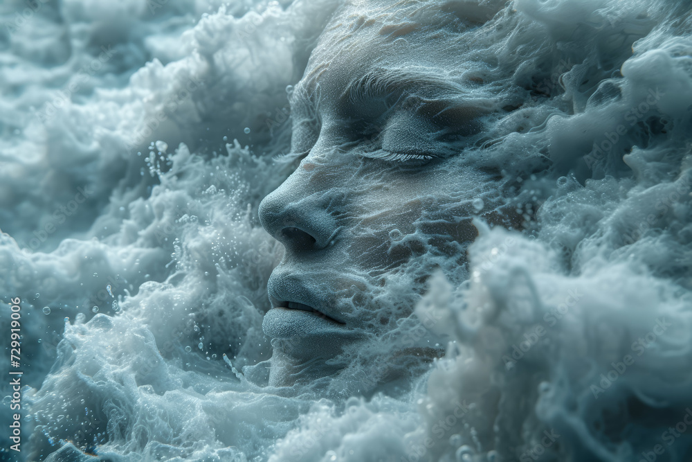 A visual metaphor of mental clarity, showing clear waves radiating from a focused mind. Concept of clarity and mental focus. Generative Ai. A visual metaphor of mental clarity, showing clear waves radiating from a focused mind. Concept of clarity and mental focus. Generative Ai.