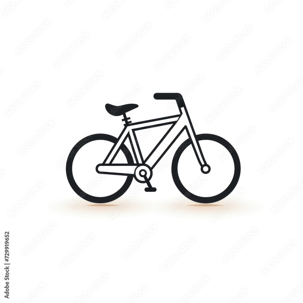 Simplified Bicycle Line Art on White Simplified Bicycle Line Art on White