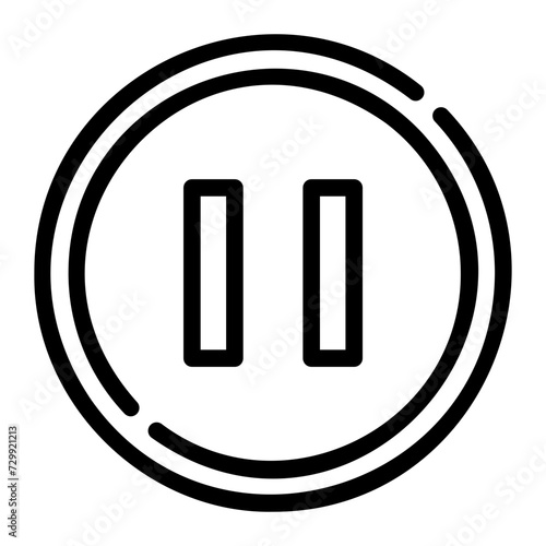 pause line icon