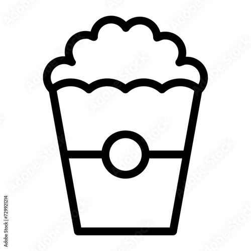 popcorn line icon