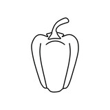 Bell pepper icon, outline style Stock Vector Image and  Art 