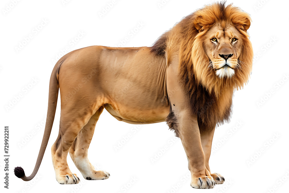 Elegant lion on transparent background PNG