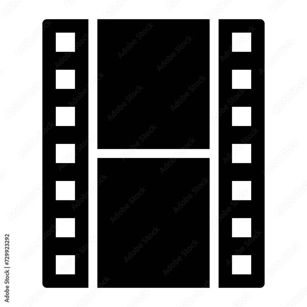 film reel glyph icon